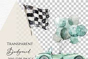 Racecar clipart, Vintage Racing, a Transportation Illustration by Invite to Clipart (Thumbnail 4 of 4)