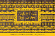 Yellow Lace Clipart Borders, an Illustration by Amanda Ilkov (Thumbnail 5 of 5)