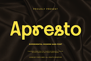 Apresto – Experimental Modern Font, a Sans Serif Font by Font Liner (Thumbnail 1 of 8)