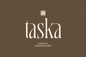 Taska Serif Display, a Serif Font by Hishand Studio