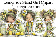 Lemonade Stand Girl Clipart, an Illustration by Design Market (Thumbnail 1 of 4)