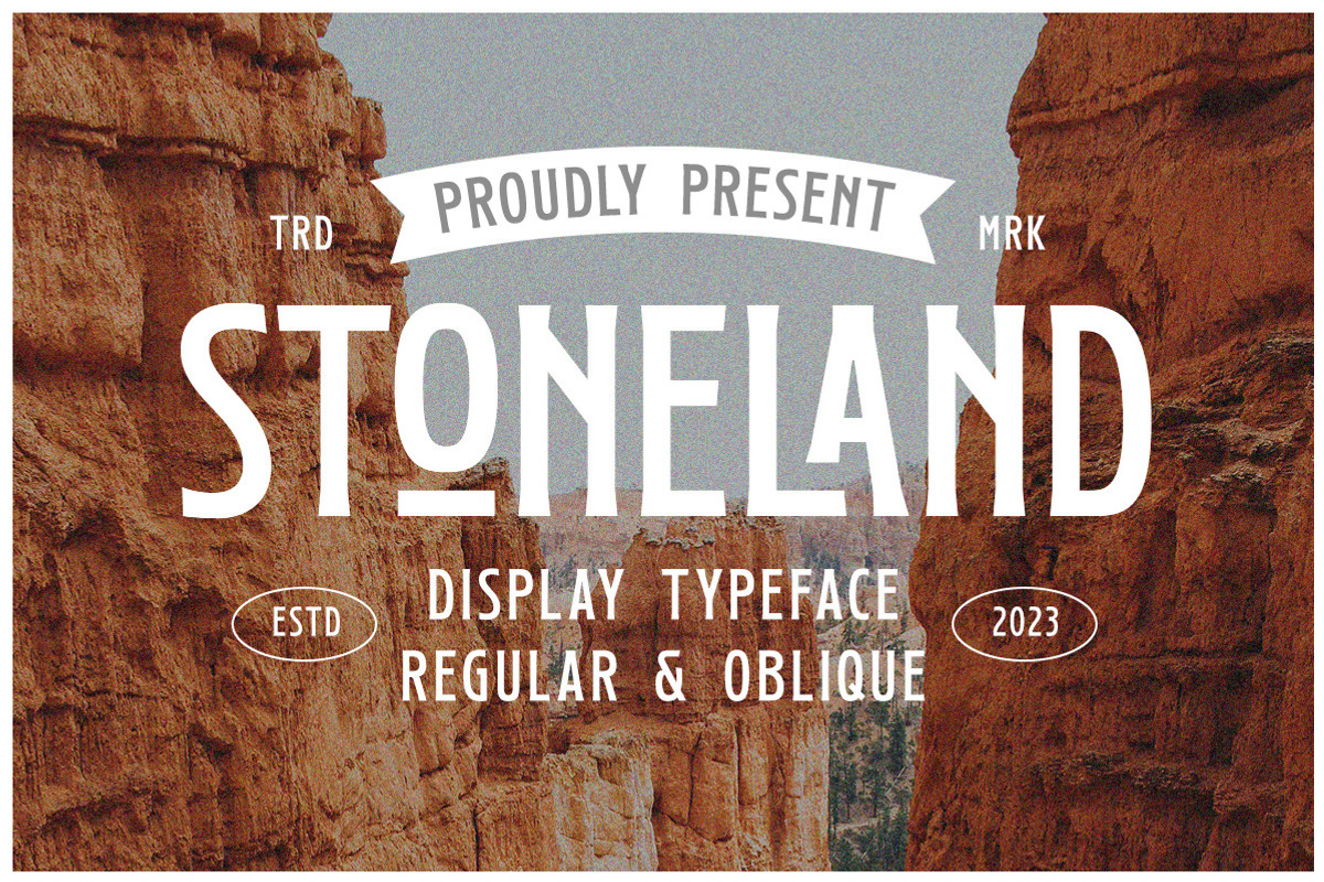 Stoneland- Display Font, a Sans Serif Font by Letterhend Studio (Photo 1 of 8)