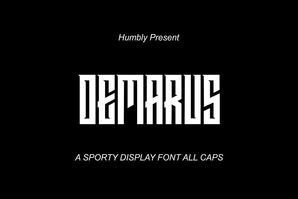 DEMARUS, a Font by zamjumps (Photo 1 of 6)