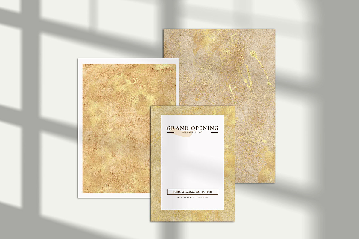 Gold Textured Wall Background, a Texture Graphic by Suna Kosem (Photo 2 of 7)