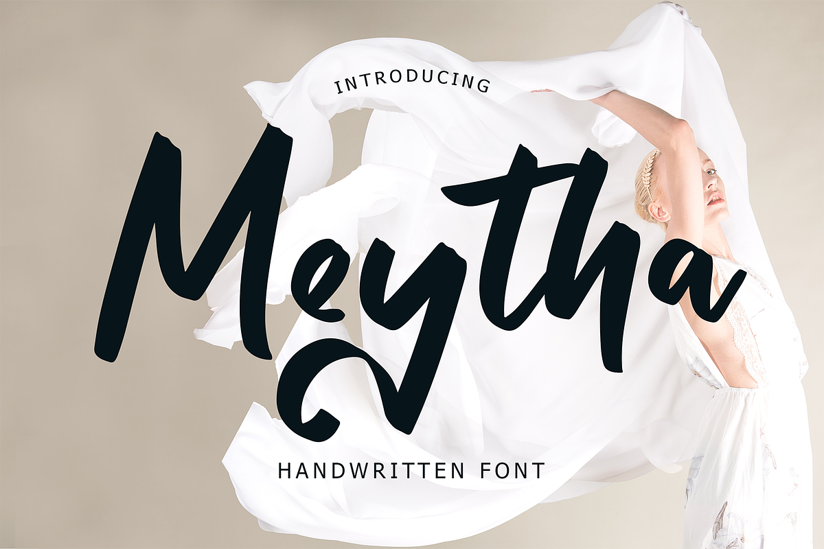 Metyha Handwritten Font, a Script Font by Formatika Studio (Photo 1 of 6)