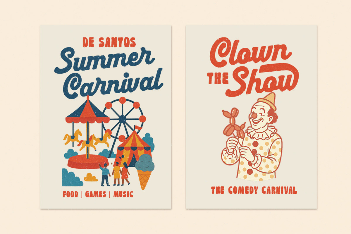 Tasty Parade Retro Font Duo, a Script Font by Letterhend Studio (Photo 5 of 12)