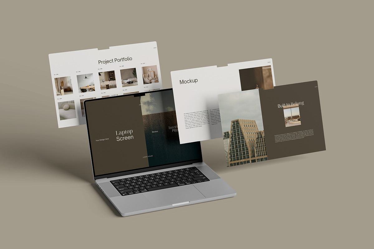 Laptop Screen Website Mockup, a Wearable Device Mockup by AnasStudio (Photo 2 of 5)