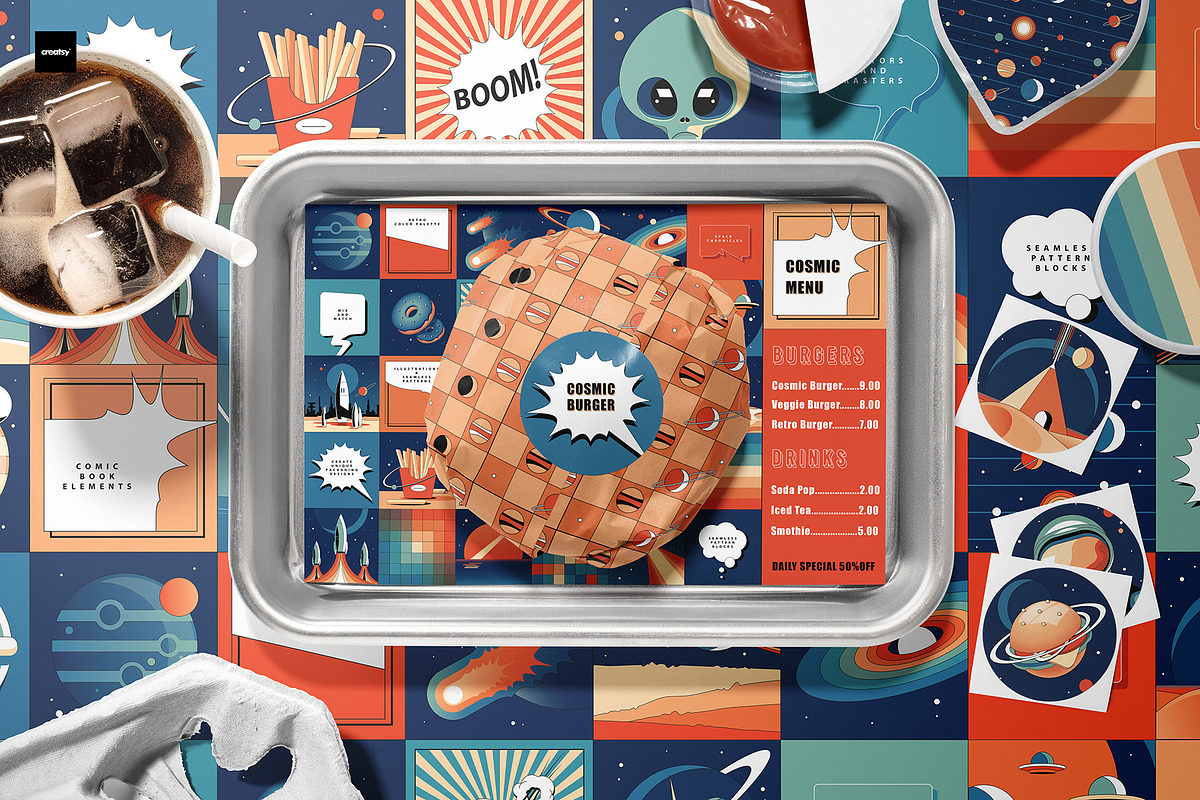 Space Chronicles Branding Collection, a Pattern Graphic by Polar Vectors (Photo 19 of 22)