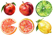 Watercolor Fruit Clip Art, an Illustration by DreamCafeArt (Thumbnail 5 of 8)