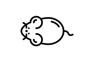 Mice rodents black icon, an Outline Icon by Creative priyanka