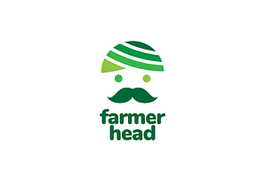 old farmer cartoon cute logo design, a Branding & Logo Template by devastd
