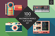 100 Multimedia world flat icons set, an Icon by Yury Velikanov (Thumbnail 1 of 5)