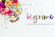 Begrime Light, a Script Font by OnTheSpotStudio (Thumbnail 1 of 5)