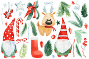 Christmas watercolor clipart, a Decorative Illustration by Hanna Hryharenka (Thumbnail 4 of 19)