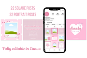 Cute Bookstagrammer Canva Templates, a Social Media Template by Kaleidokika (Thumbnail 2 of 4)