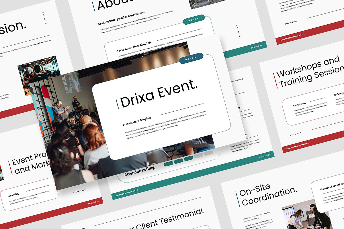 Drixa : Event Google Slides, a Presentation Template by Punkl Camp (Photo 1 of 9)