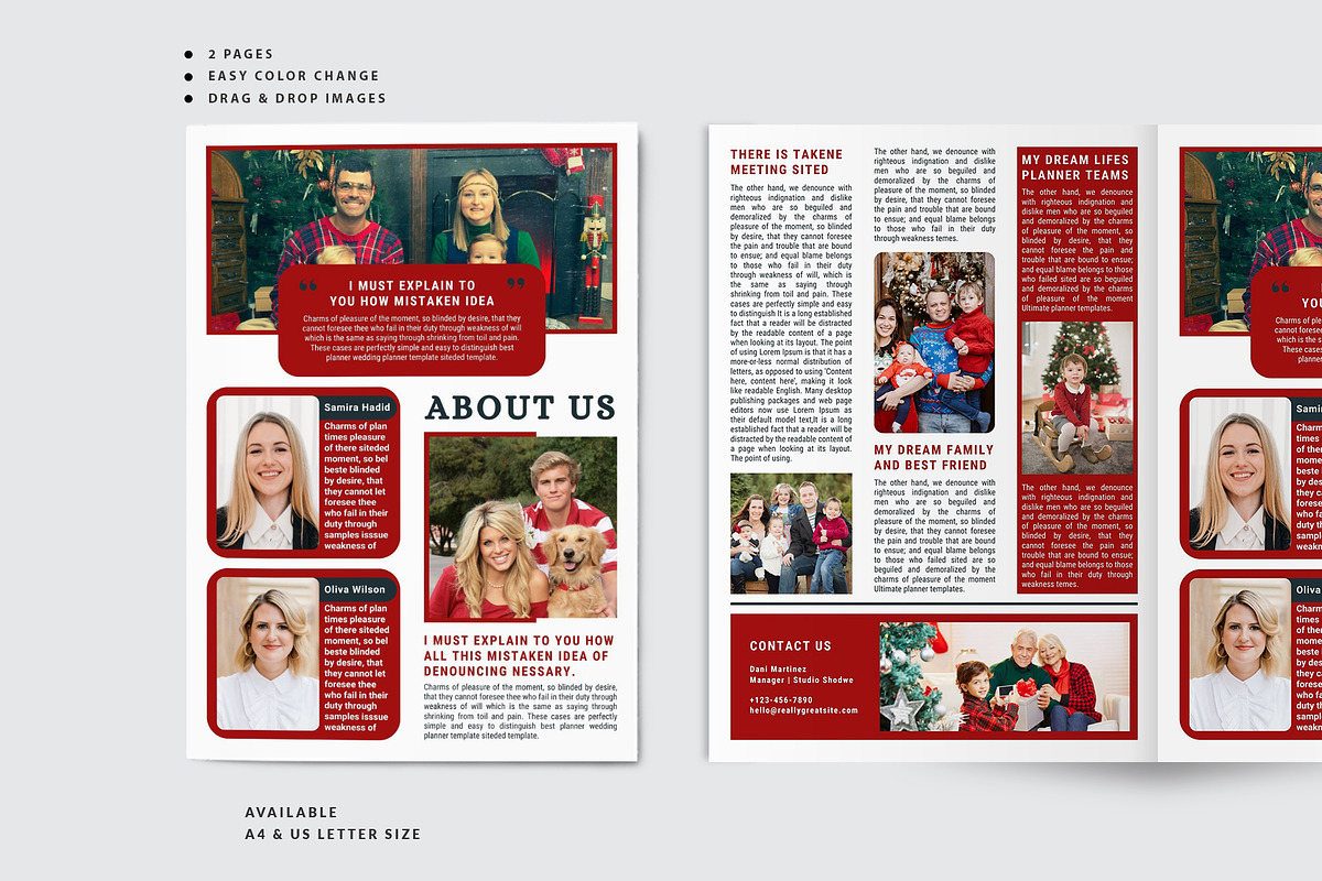 Christmas Newsletter Template, a Stationery Template by MNT-Creator (Photo 1 of 3)