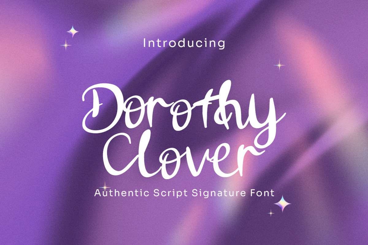 Dorothy Clover - Script Signature, a Script Font by Dhabee (Photo 1 of 8)