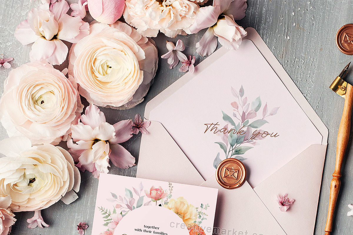 Romantic Watercolor Flower Clipart, a Decorative Illustration by OKArtHub (Photo 7 of 9)