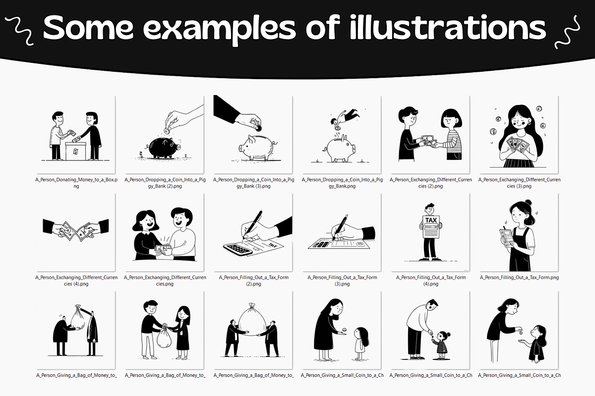 Notion Style Finance Illustrations, a Finance Illustration by DaisyStudio (Photo 4 of 10)