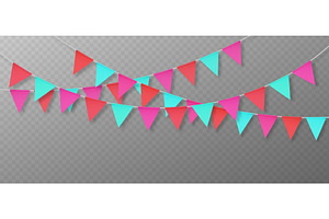 Colorful party garland, an Object Illustration by art PVP - market