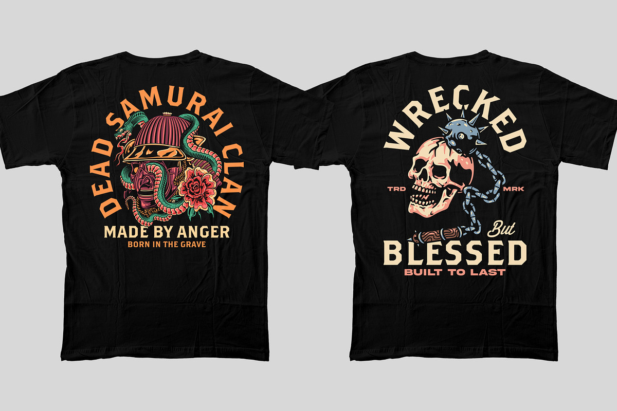 Tattoo T-shirt Design Bundle, an Object Illustration by Stead Supply (Photo 3 of 6)