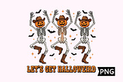 Dancing Cowboy Skeleton Halloween, a Seasonal Illustration by Creative Art (Thumbnail 1 of 3)