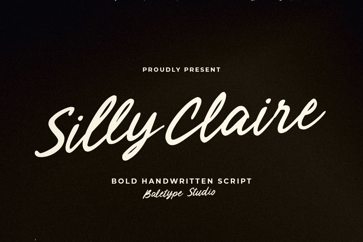 Silly Claire - Bold Handwritten, a Script Font by Bale Type (Photo 10 of 10)