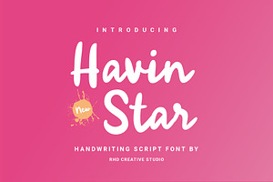 Havin Star - Handwriting Script Font