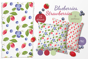 Blueberries,  Strawberries