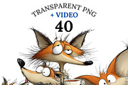 40 Quirky Fox Clipart Set, an Animal Illustration by Pati Charm Studio (Thumbnail 1 of 8)