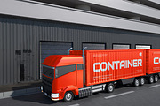Container Truck Mockup, a Cups & Container Mockup by Unerispace (Thumbnail 2 of 5)