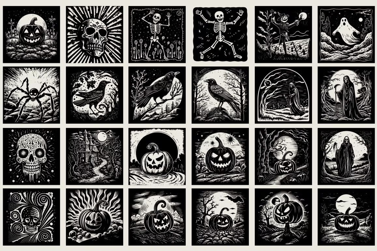 120 Macabre Halloween illustrations, an Object Illustration by Nocturnal Wolf (Photo 3 of 12)