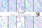 Seamless Iridescent Animal Prints, a Pattern Graphic by RaccoonGirl Design (Thumbnail 1 of 3)