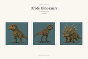 Funny Dinosaur Clip Art, Set of 20, an Animal Illustration by LanternkinStudio (Thumbnail 1 of 13)