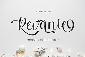 Revanie, a Script Font by Stripes Studio