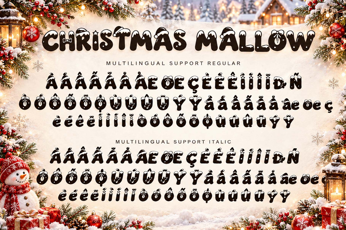 Christmas Mallow, a Blackletter Font by Yoga Letter (Photo 9 of 9)