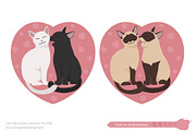 Cartoon cats clipart set, an Animal Illustration by pet design shop (Thumbnail 11 of 12)