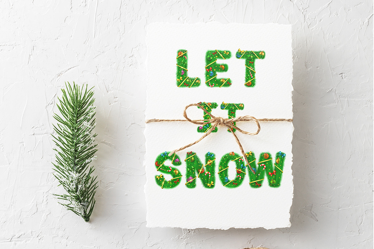 Christmas Fir Tree Vector Alphabet, an Object Graphic by Chuhastock (Photo 8 of 12)