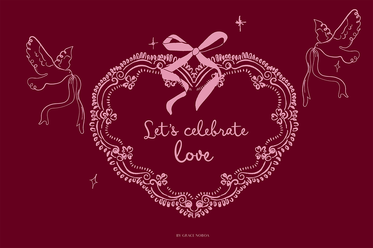Valentine's day Hand Drawn Line art, an Object Graphic by Grace Noboa Illustrations (Photo 2 of 14)