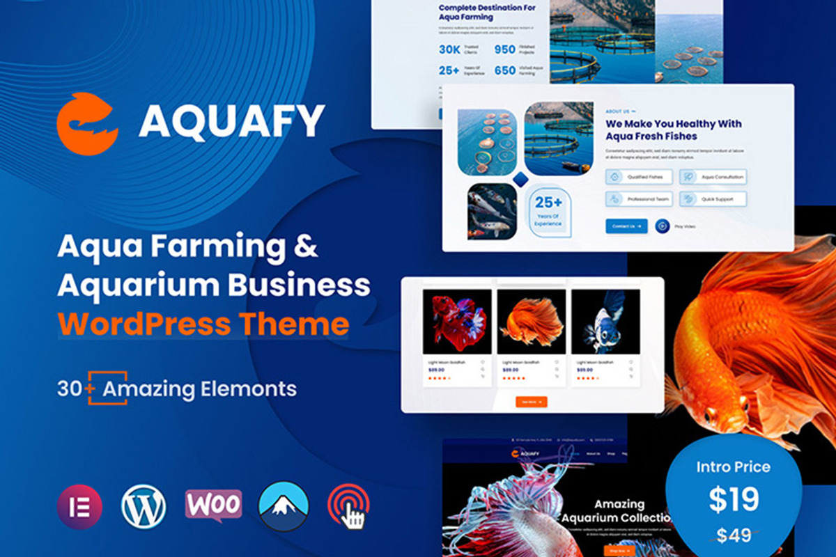 Aqua Farming Aquarium WordPress, a WordPress Template by Ordain IT