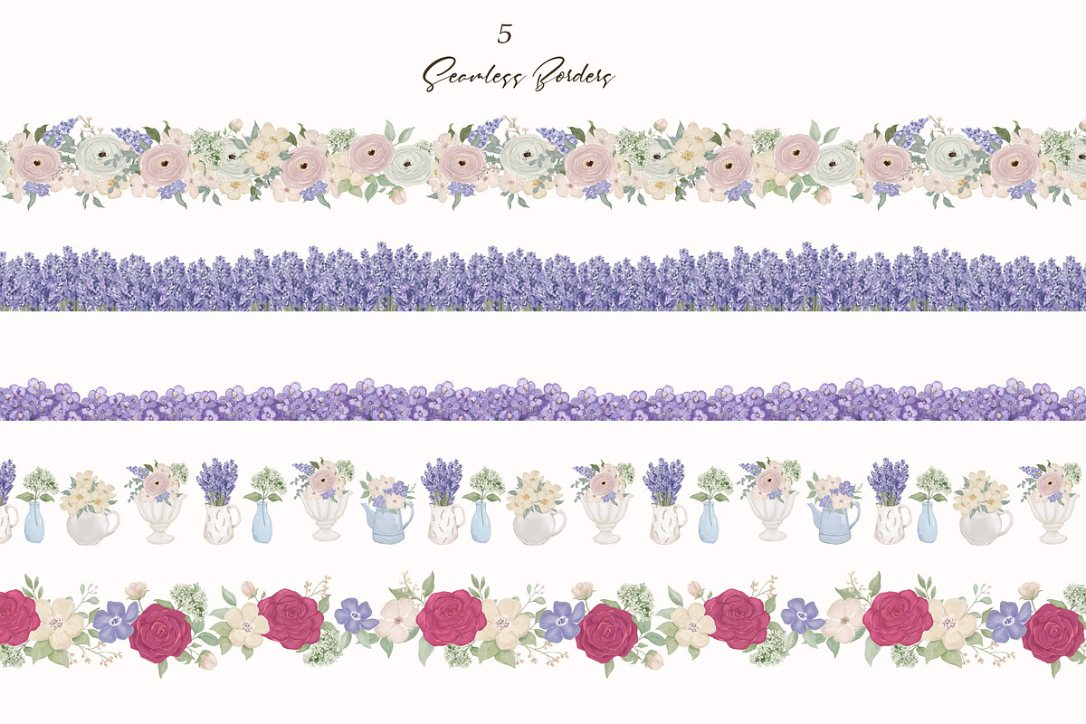 Cottagecore Vintage Floral Clipart, a Decorative Illustration by ElenaPlatovaArt (Photo 11 of 14)