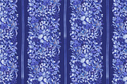 Blue Floral Vertical Seamless Border, a Pattern Graphic by SirenaArt (Thumbnail 5 of 10)