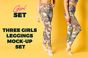 Three Girls Leggings Mock-Up Set, a Product Mockup by PSD Market (Thumbnail 1 of 10)