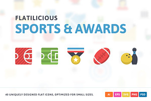 Sport & Awards Flat Icons