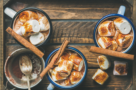Hot chocolate with cinnamon containing drink, hot chocolate, and sweet, a Food & Drink Photo by Foxys