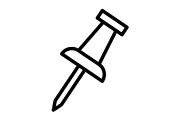 Pushpin icon, an Outline Icon by Sumberpangan (Thumbnail 3 of 5)