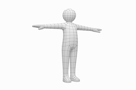 Child Stickman in T-Pose, a Characters & Person 3D Model by VK Studio