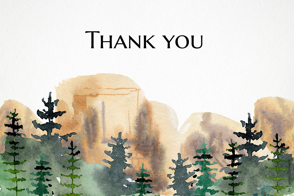watercolor landscape creator clipart, a Decorative Illustration by LyubovZaytseva (Photo 27 of 27)