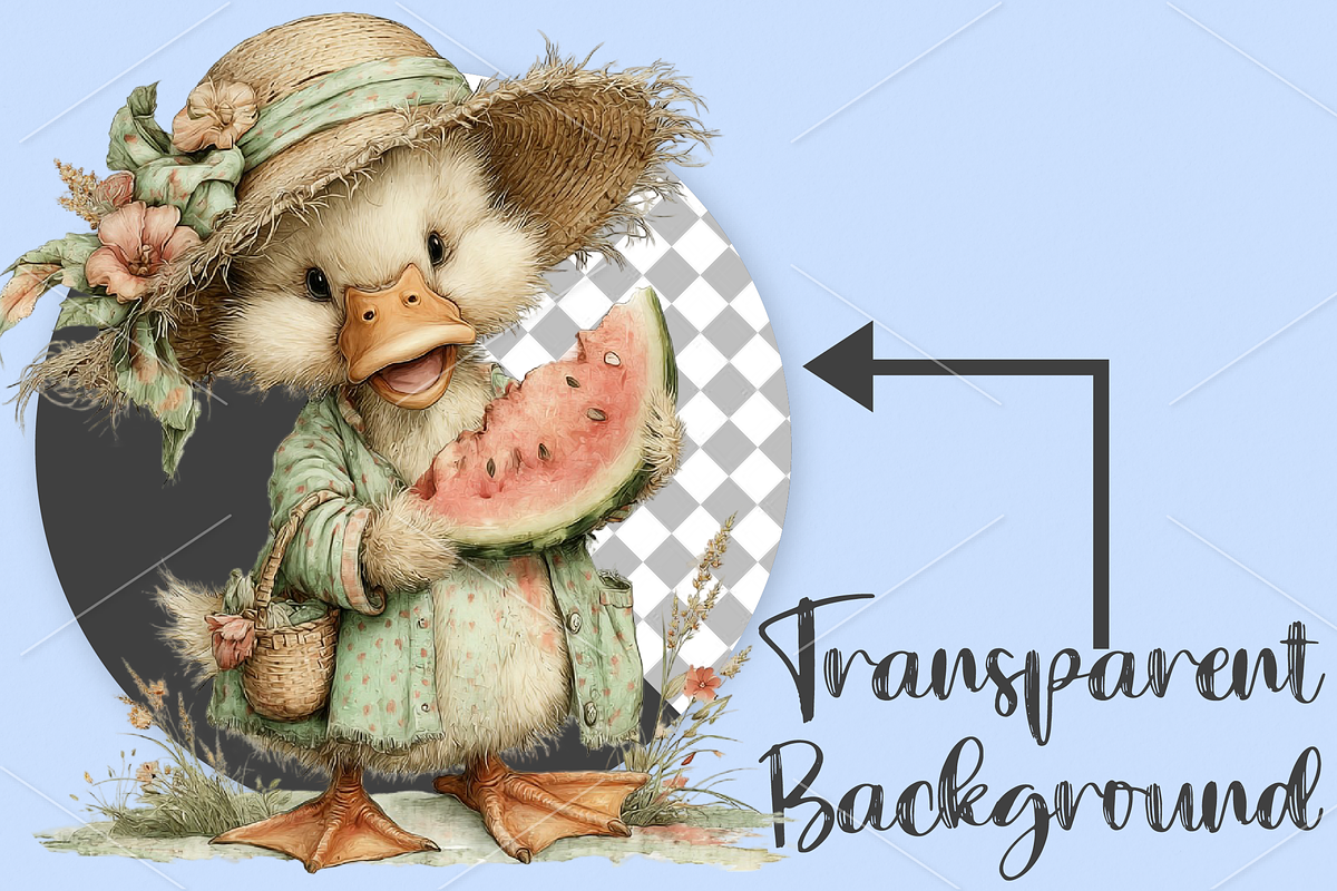 Summer Animals Watermelon Clipart, a Seasonal Illustration by Canvas Craft (Photo 2 of 7)